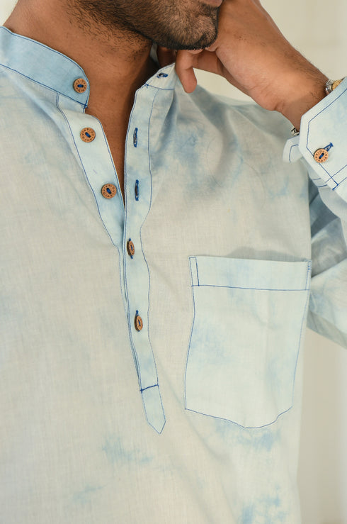 Blue Tie Dye Kurta